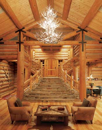 staircase to heaven. Log home staircase