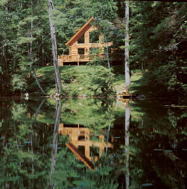 Waterfront Log Cabin | Country Log Homes