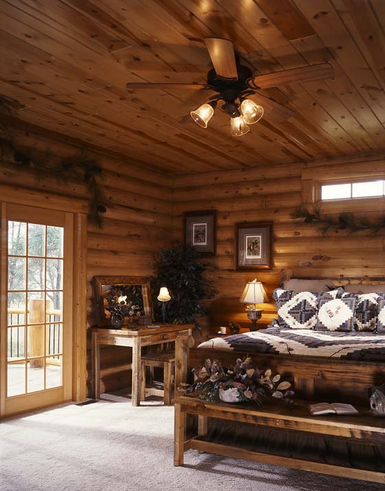 sliding glass cabin bedroom