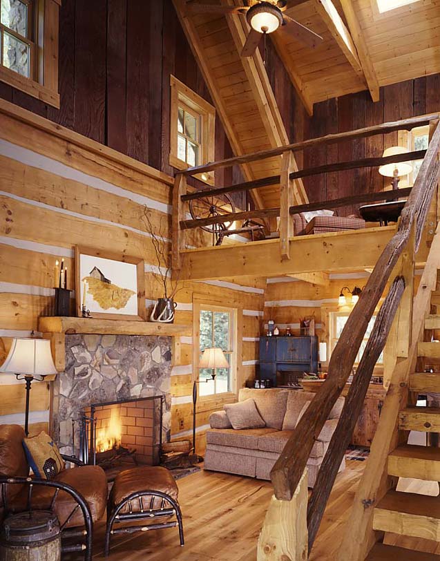 tiny cabin great room