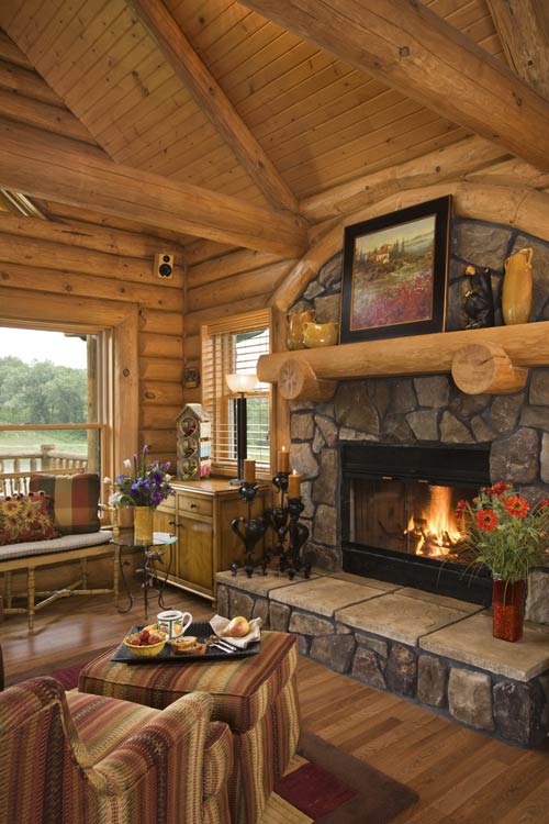 Cabin Hearth/Fireplace 