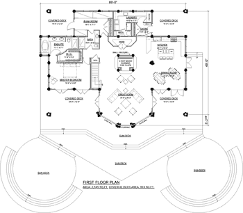Log Home Plan | Streamline Design Ltd.
