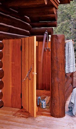 outdoor cabin shower