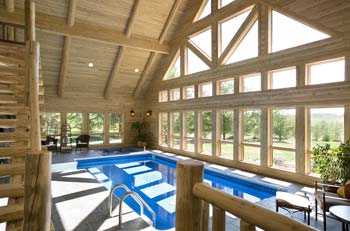 Log Home Swimming Pool