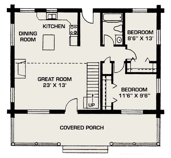 Small Log House Floor Plans