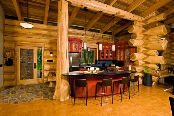 Modern Cabin Living Room