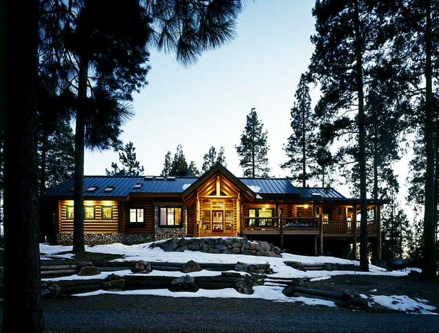 Mountain log home