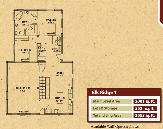 Whisper Creek Elk Ridge Floor Plan