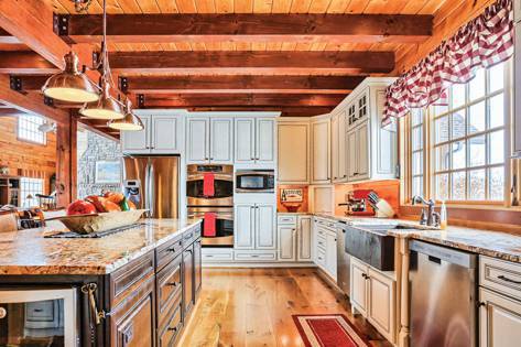 log home kitchen designs