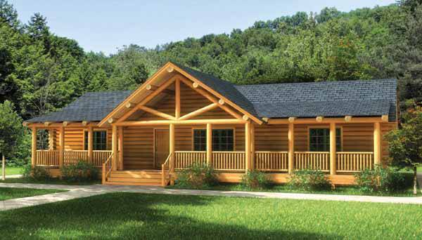 Swan Valley Log Home Plan by The Original Lincoln Logs