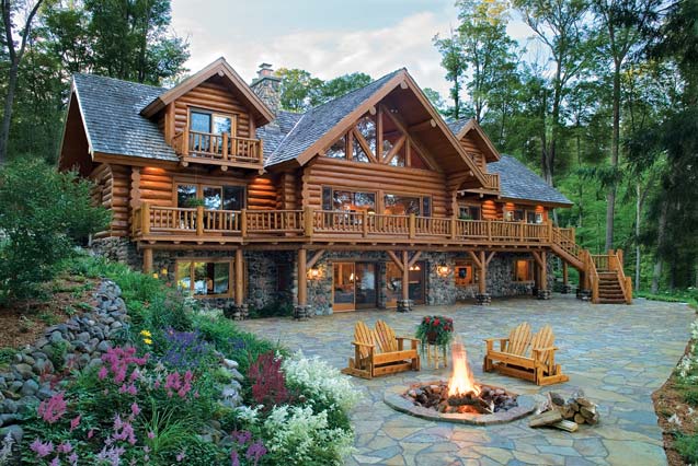 Old-Fashioned Log Cabin Home