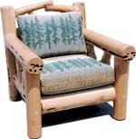 Lodge-style hand-carved armchair 