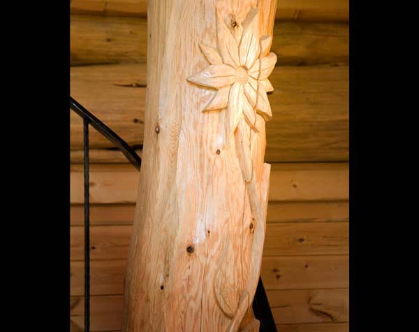 carved art log