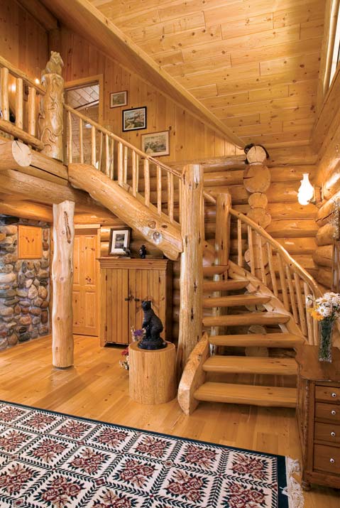 Log Stairway and Landing Area