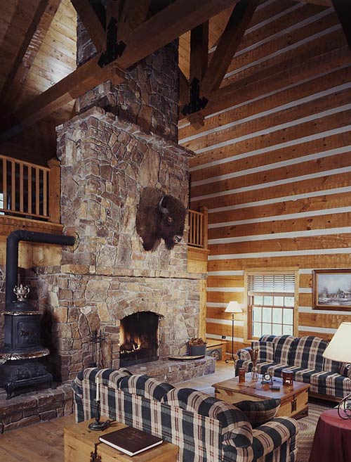 Log Home Great Room