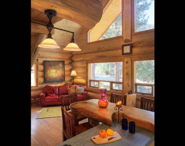 log cabin great room
