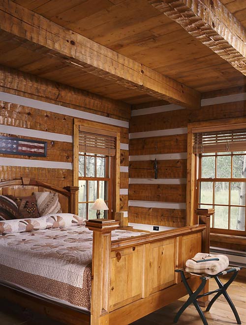 Log Cabin Bedroom 