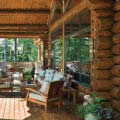 Handcrafted Log Home Porch