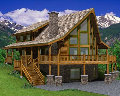 The Hillside | Yellowstone Log Homes