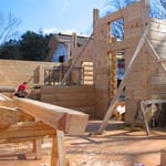 Log Home Construction Site