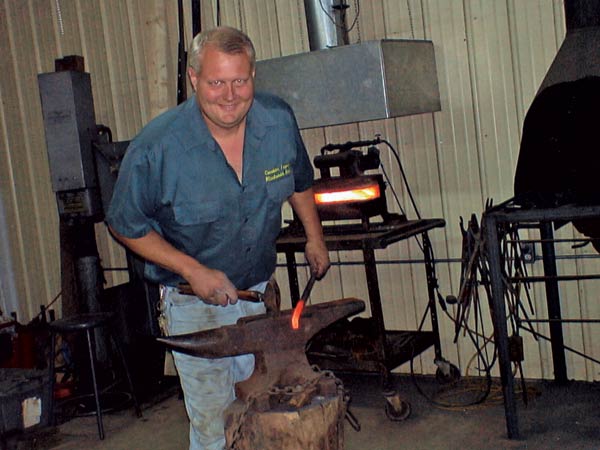 Blacksmith Michael Leggett at Work