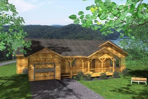 Flintridge Plan by Honest Abe Log Homes, Inc.