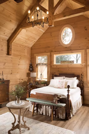 Pleasant Grove Log - Bedroom - Timberhaven