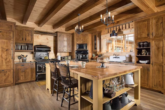 Pleasant Grove Log - Kitchen - Timberhaven