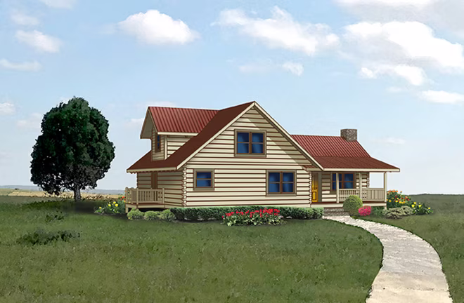 Carolina Log Home Floor Plan from Appalachian Log Structures Inc. Carolina Log Home Floor Plan from Appalachian Log Structures Inc.
