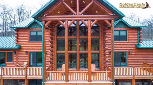 Rocky Mountain 4327AL Lofted Floor Plan by Golden Eagle Log Homes