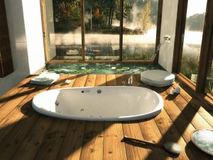 Luxury Log-Home Bath