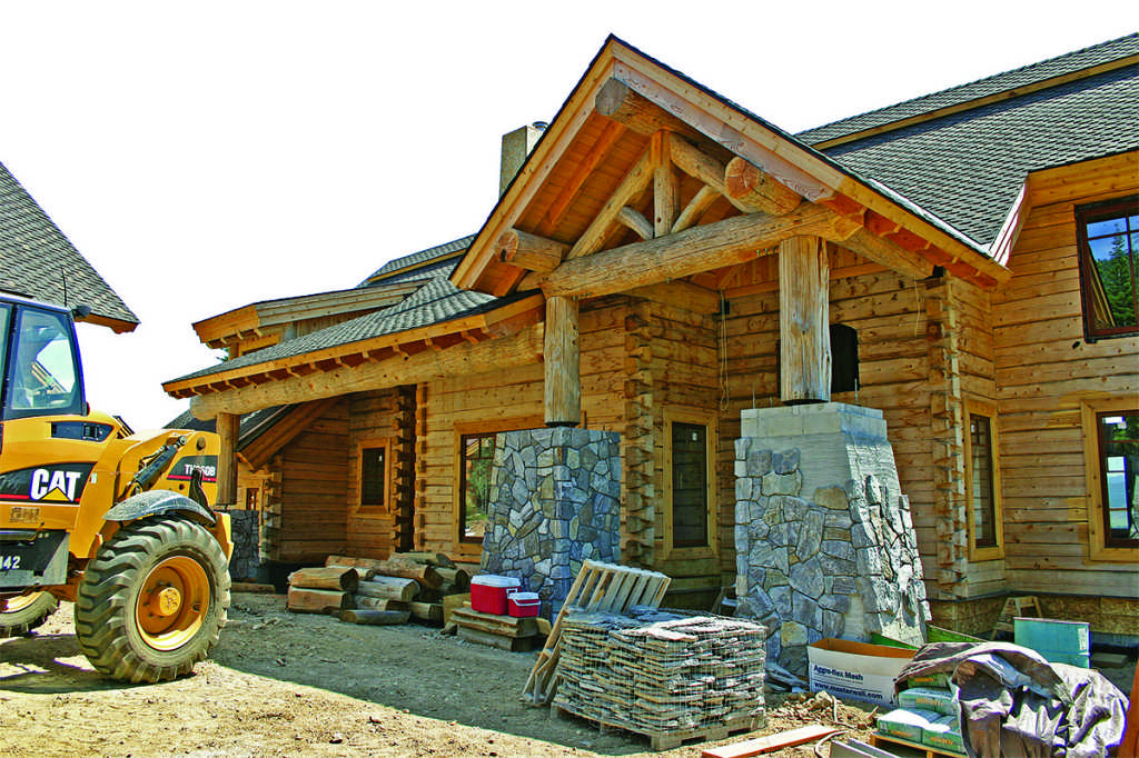 log home construction building