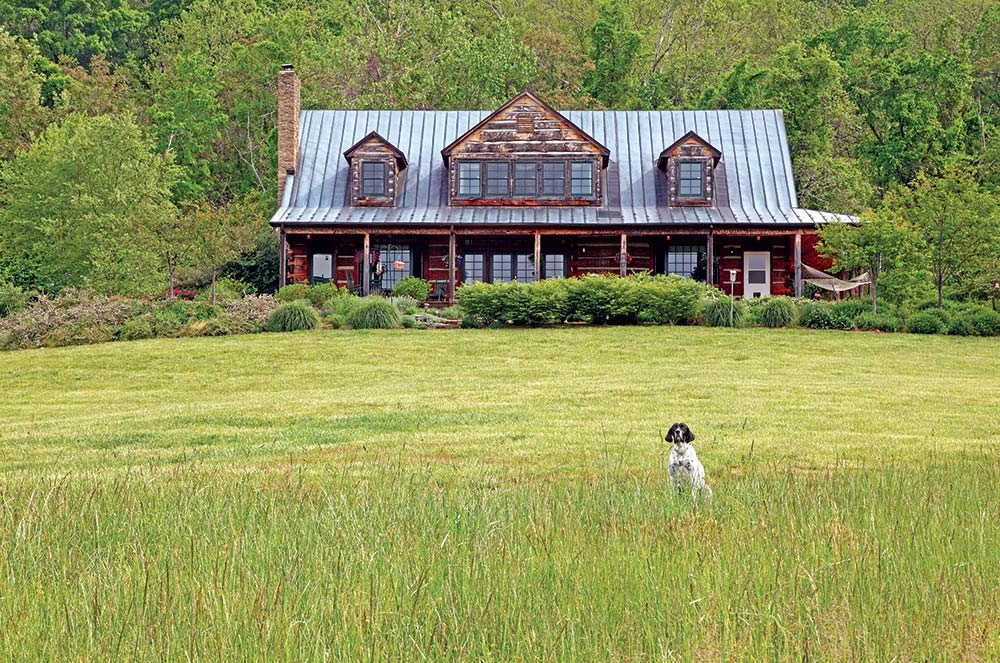 rural retreat in Virginia by master log home builder Don Chapman