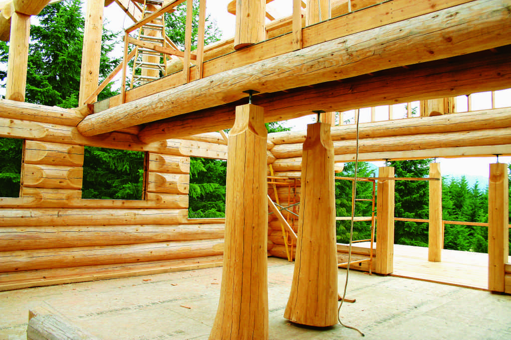 log home construction