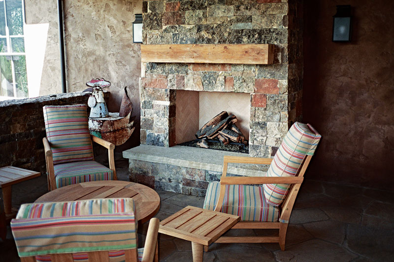 Salvaged wood for decorating your fireplace