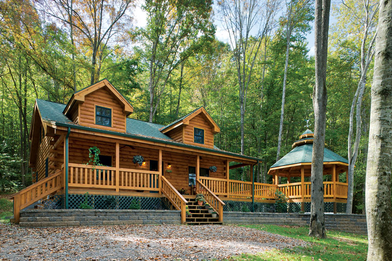 exterior log cabin